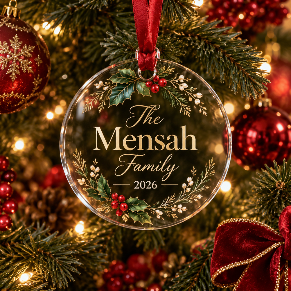 Personalized Family Name Christmas Ornament — Photo 3