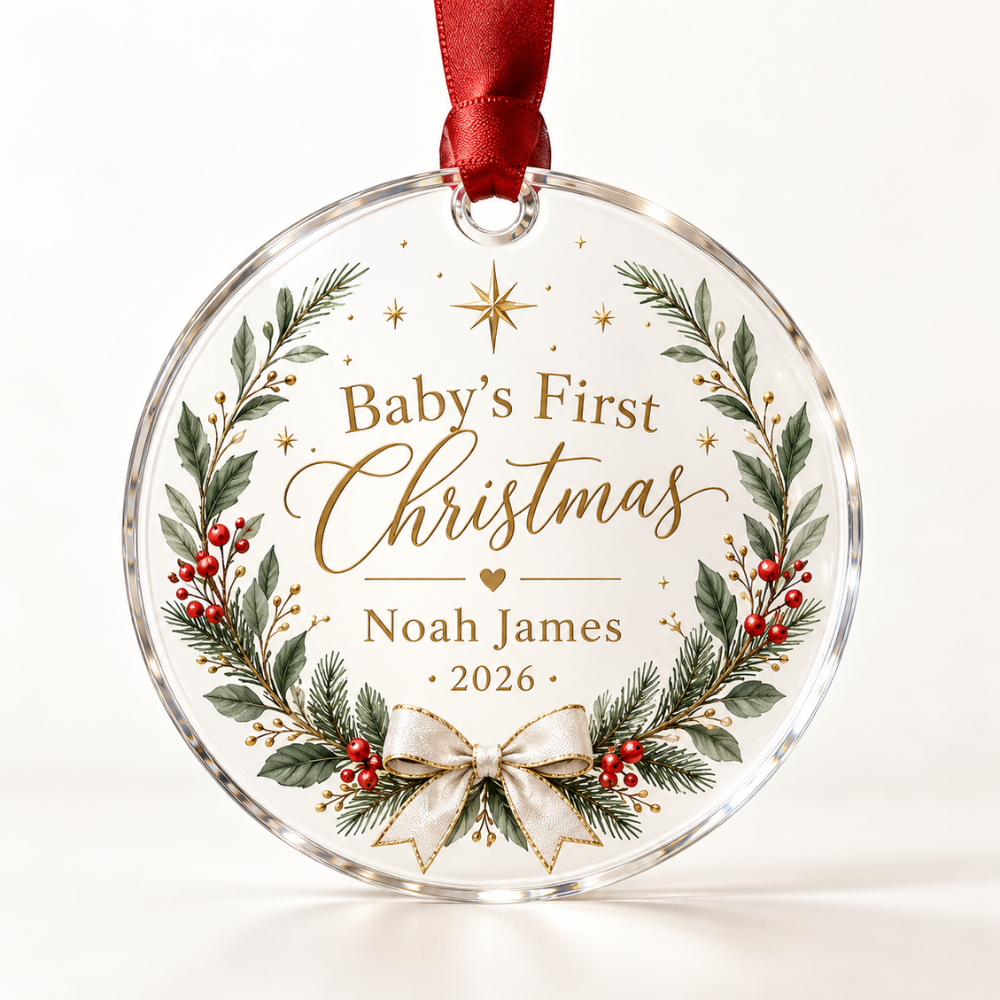 First Christmas Personalized Ornament — Photo 2