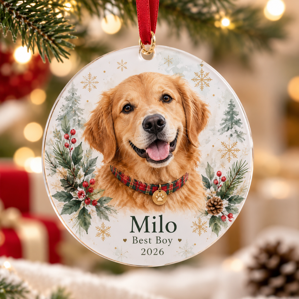 Personalized Pet Photo Christmas Ornament — Photo 2