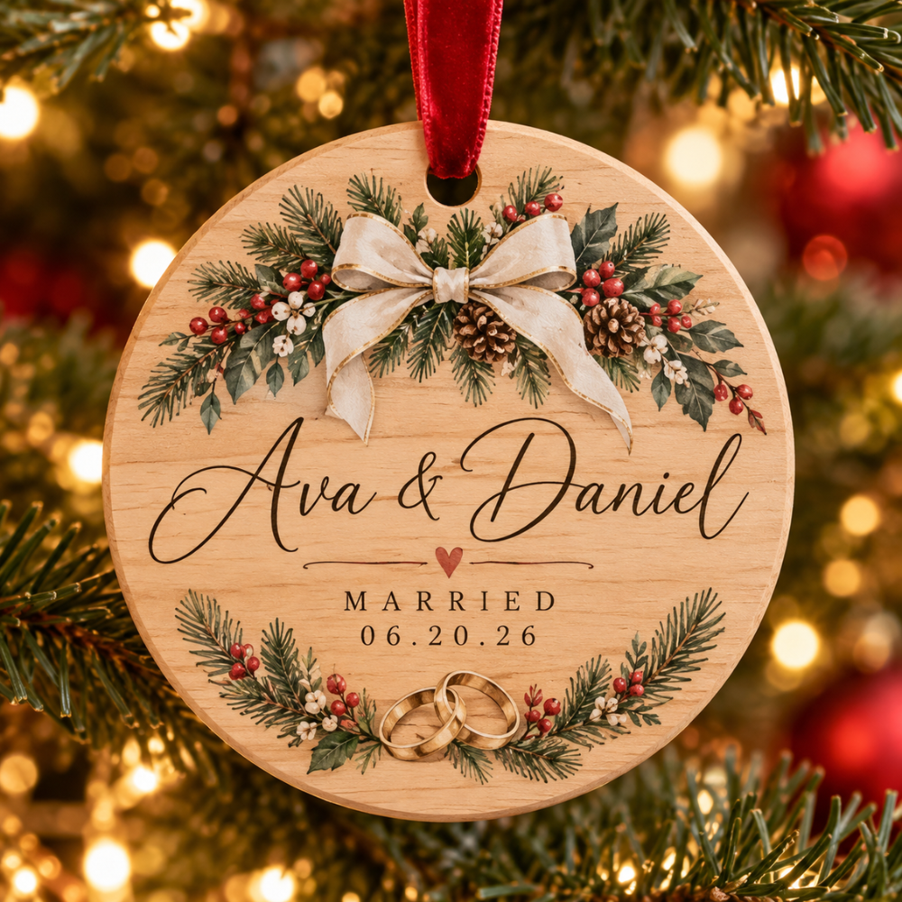 Wedding First Christmas Ornament — Photo 4