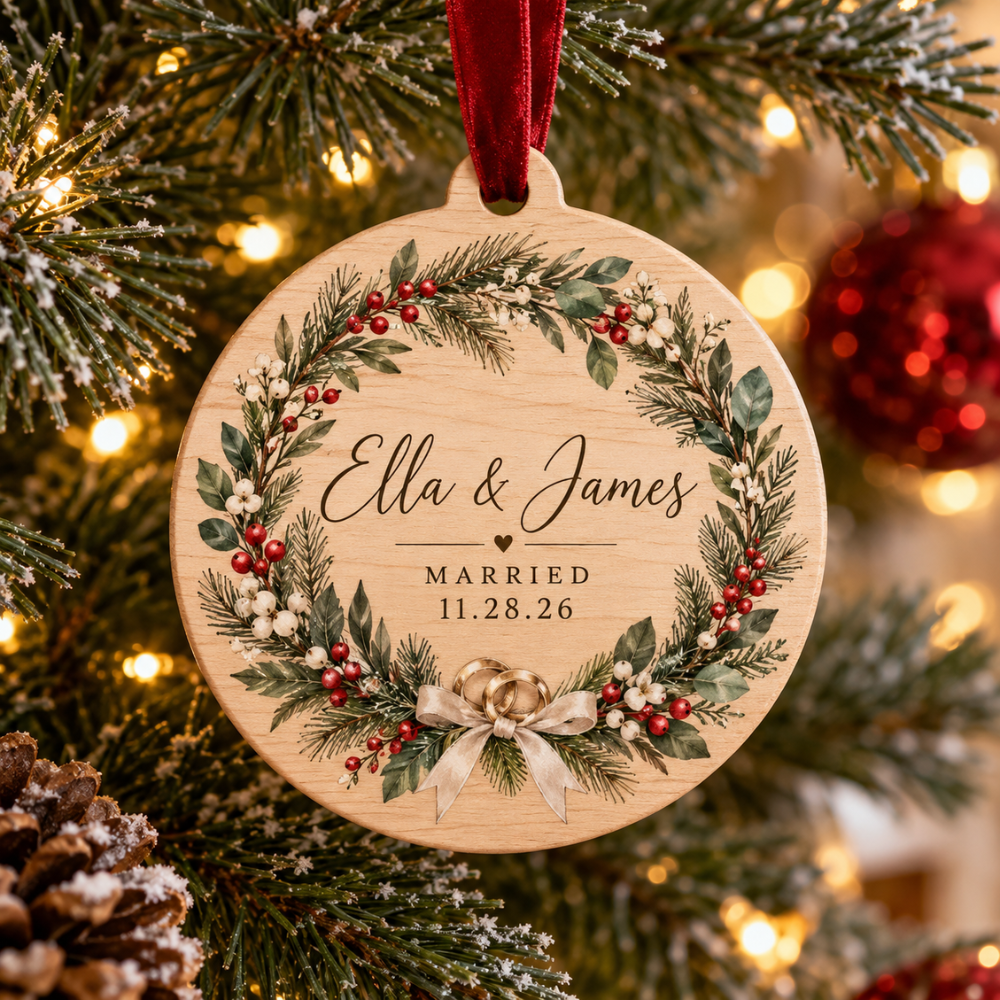 Wedding First Christmas Ornament — Photo 5