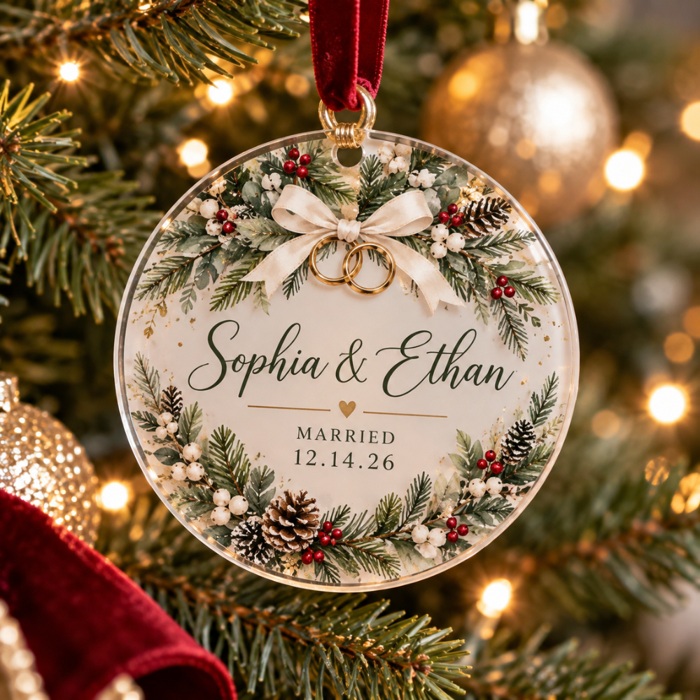 Wedding First Christmas Ornament — Photo 3