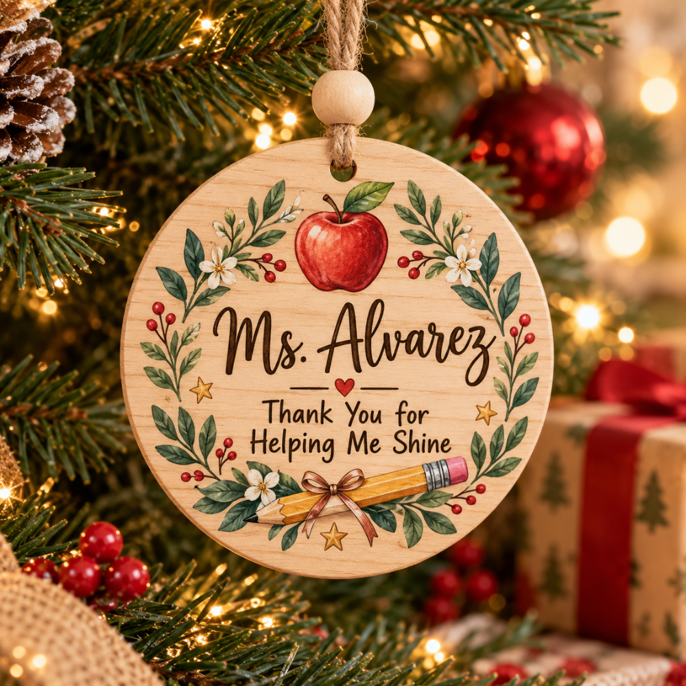 Personalized Teacher Christmas Ornament — Photo 2
