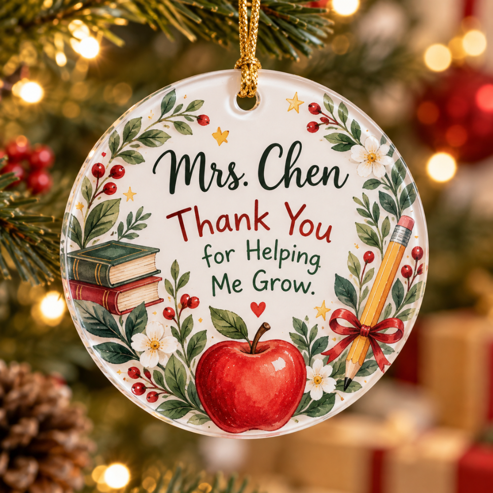 Personalized Teacher Christmas Ornament — Photo 5