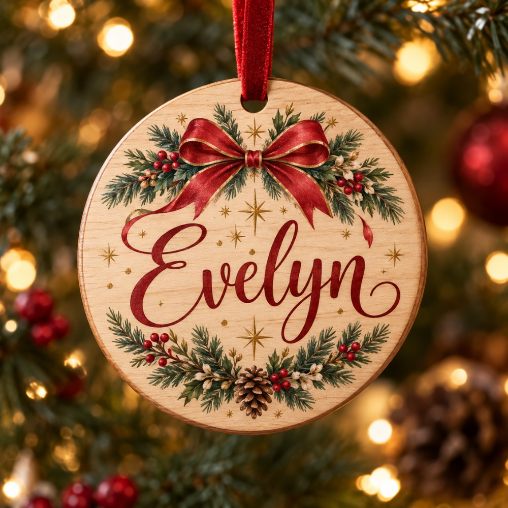 Personalized Wood Name Christmas Ornament — Photo 3