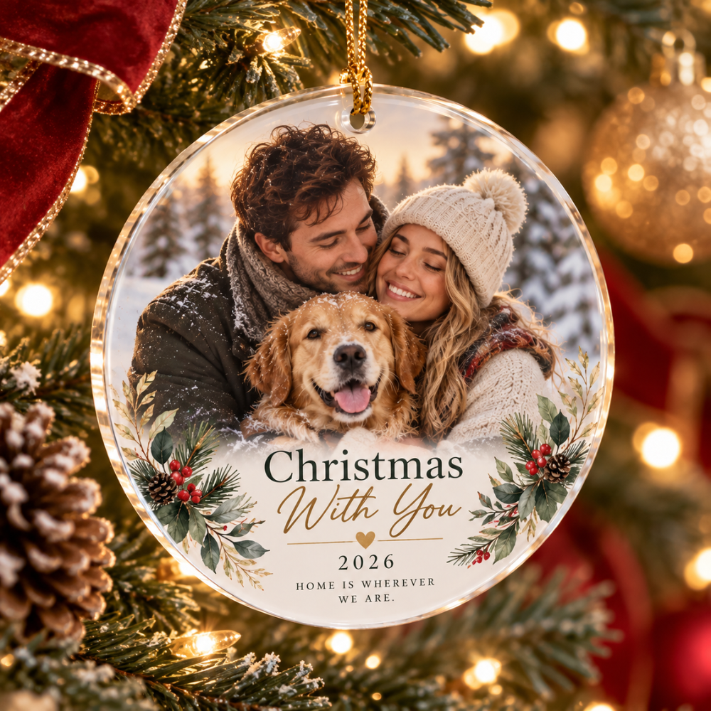 Personalized Photo + Message Acrylic Ornament — Photo 4