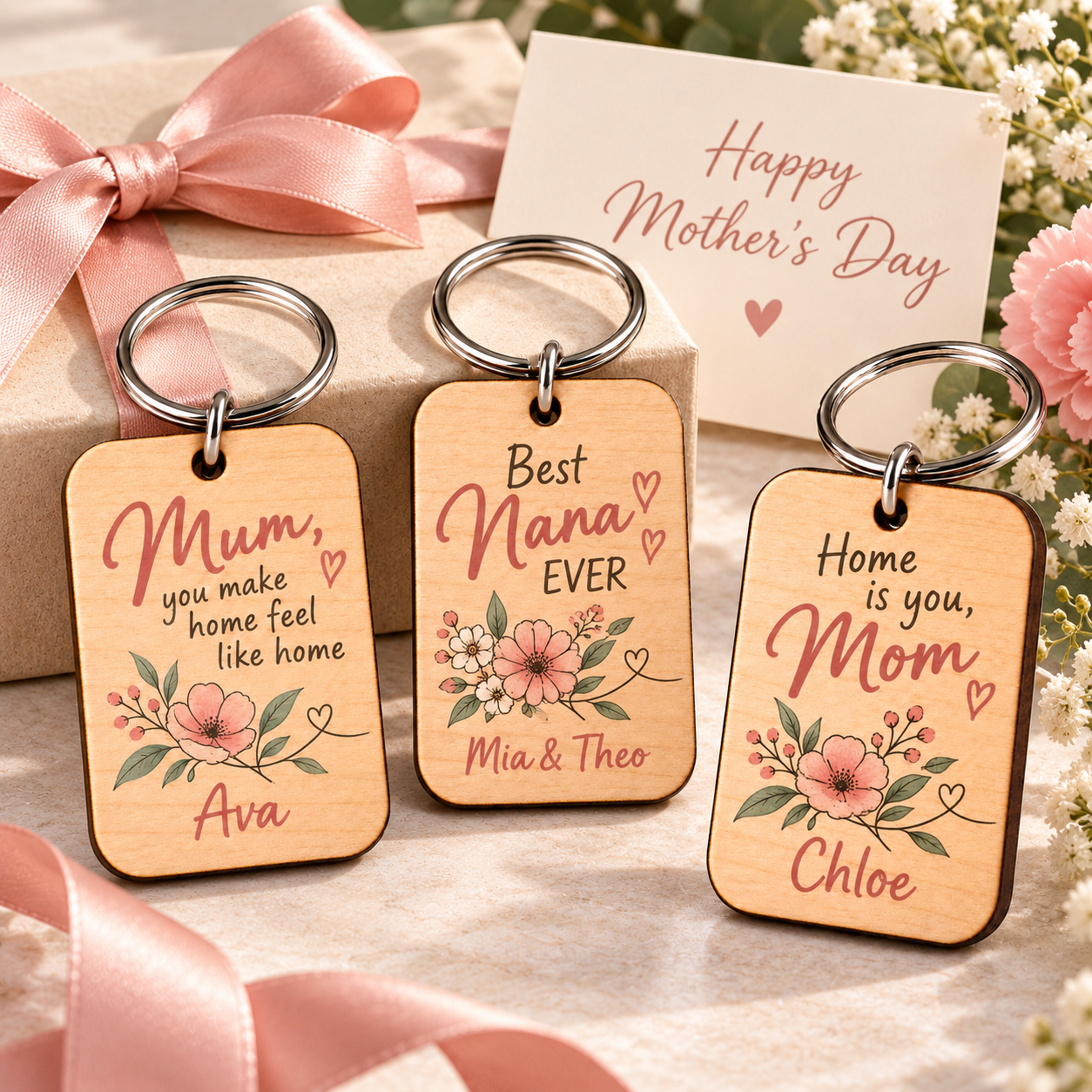 Personalized Mother’s Day Message Keychain — Photo 2