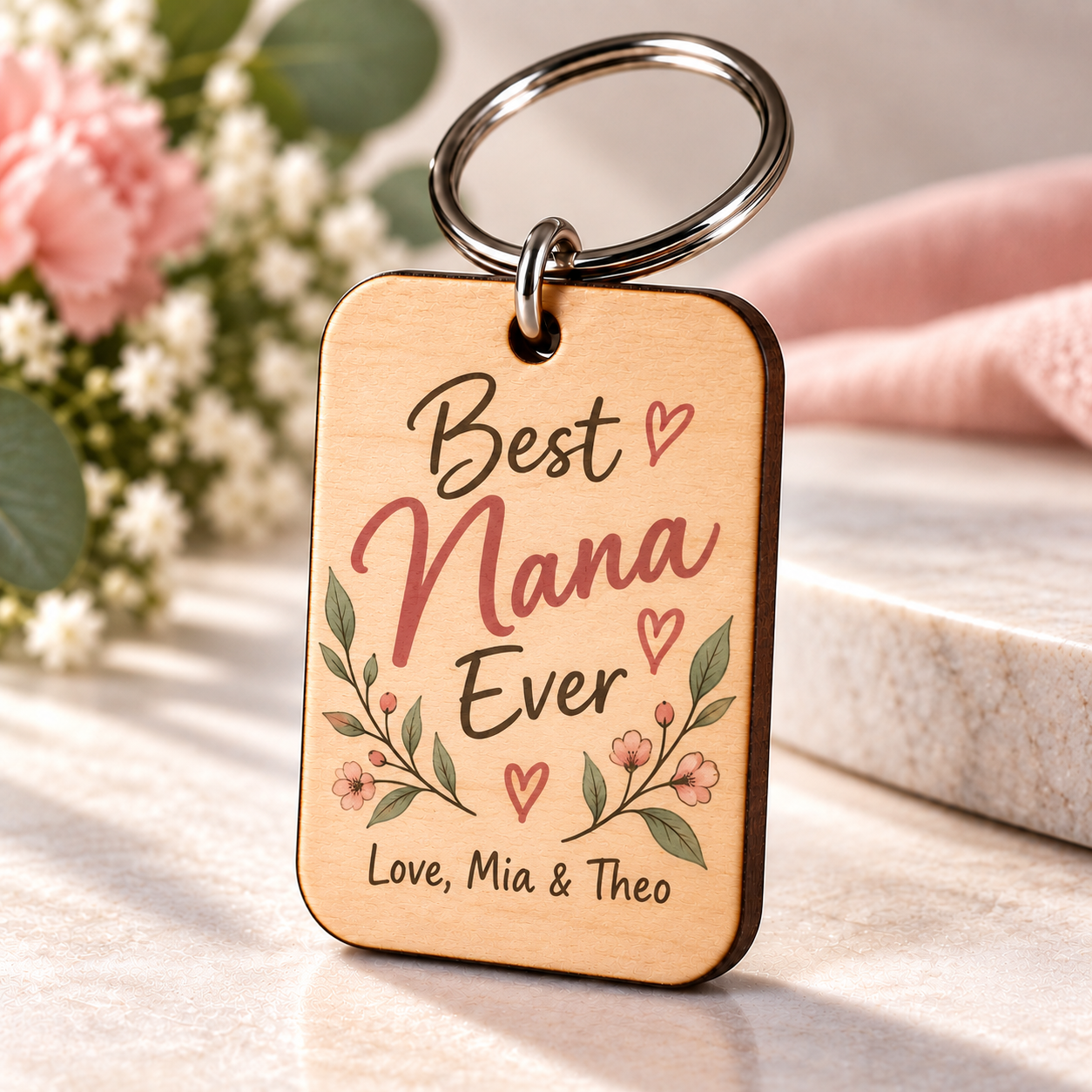 Personalized Mother’s Day Message Keychain — Photo 4