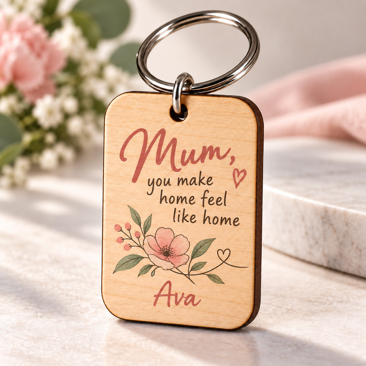 Personalized Mother’s Day Message Keychain — Photo 5