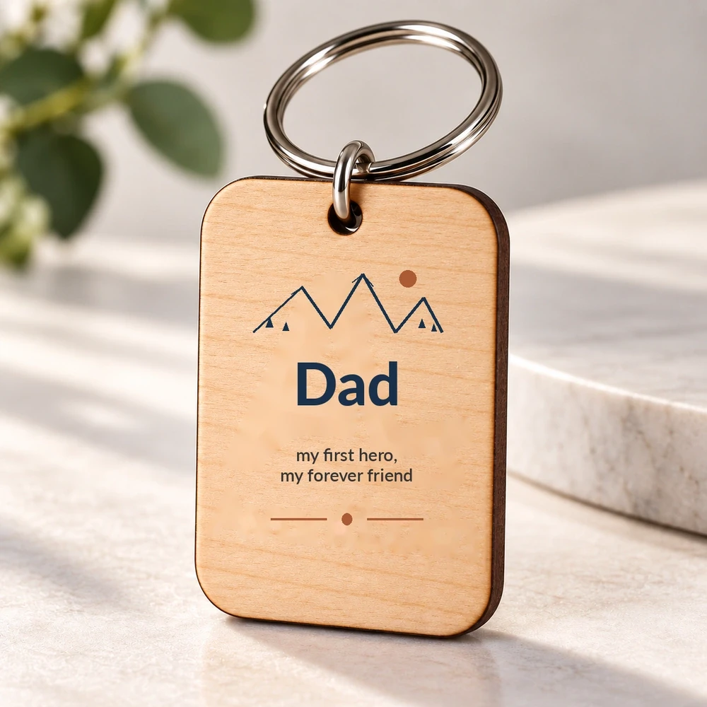 Personalized Father’s Day Message Keychain — Photo 5