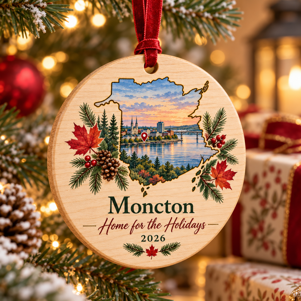 New Brunswick Map Personalized Ornament - Saint John — Photo 2