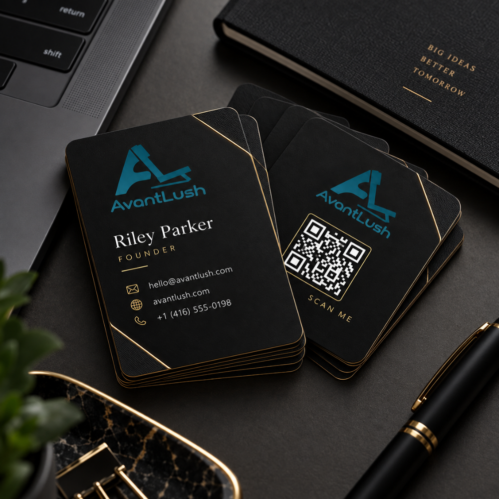 Premium Black PVC Business Cards — Photo 5
