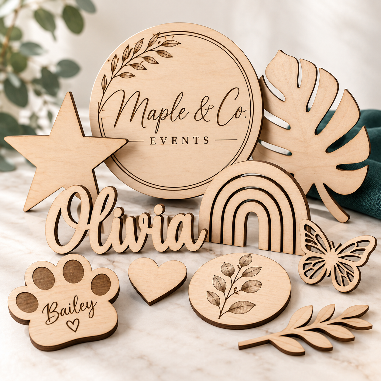 Custom Laser Cut Wood Shapes Service — Photo 1