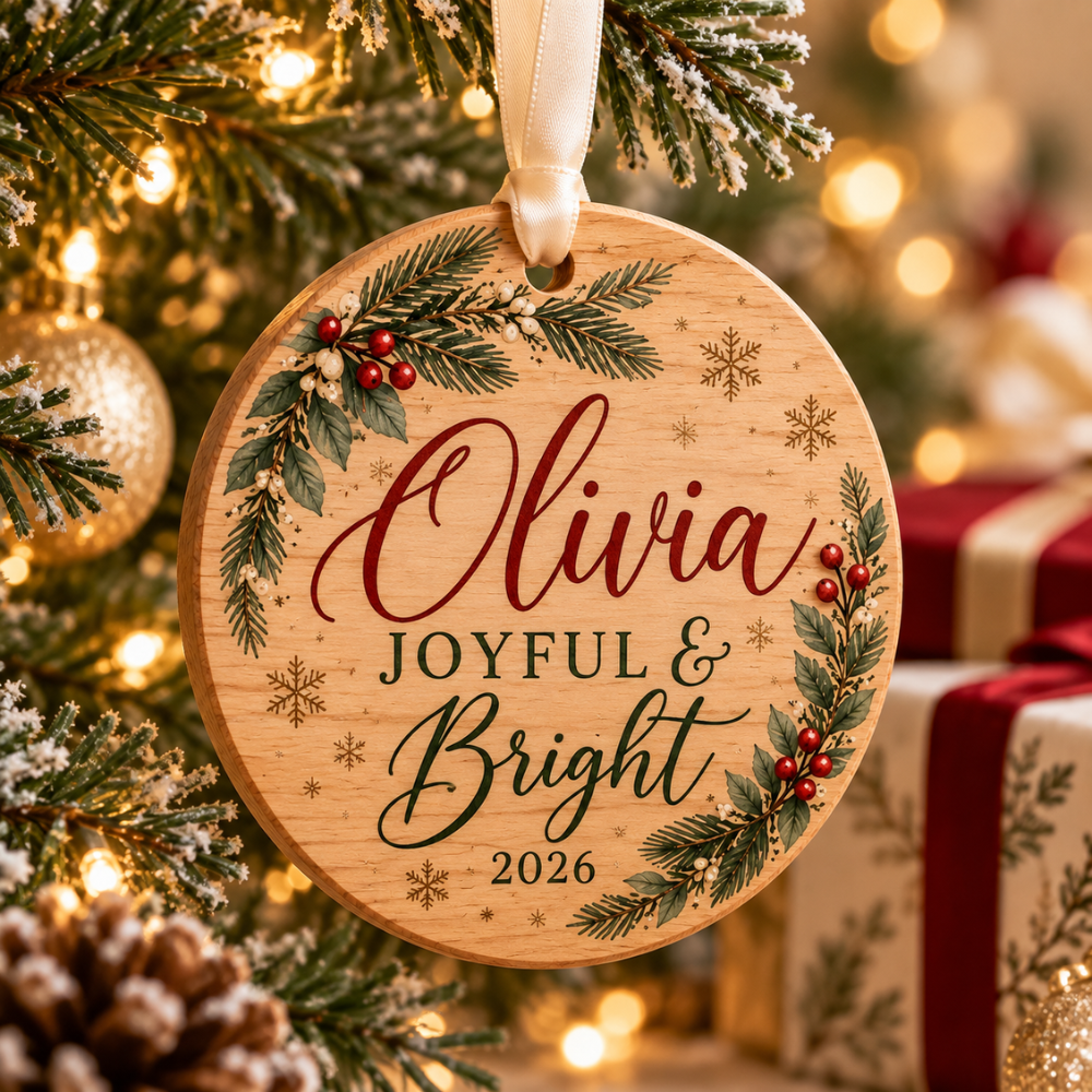Personalized Wooden Christmas Ornament — Photo 4