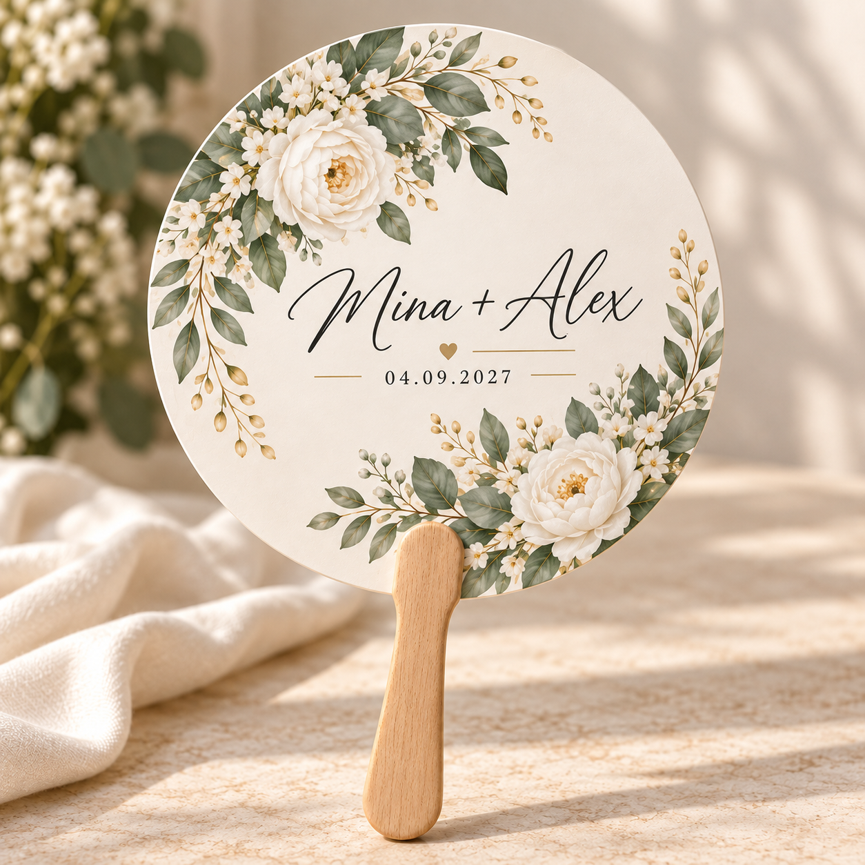 Personalized Wedding Hand Fan — Photo 4