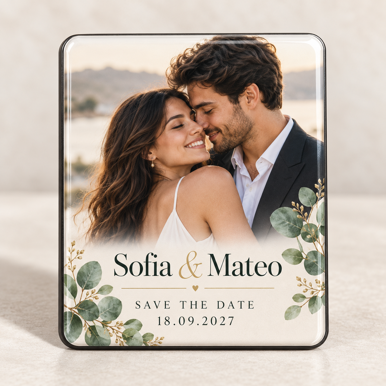 Personalized Save the Date Fridge Magnet — Photo 1