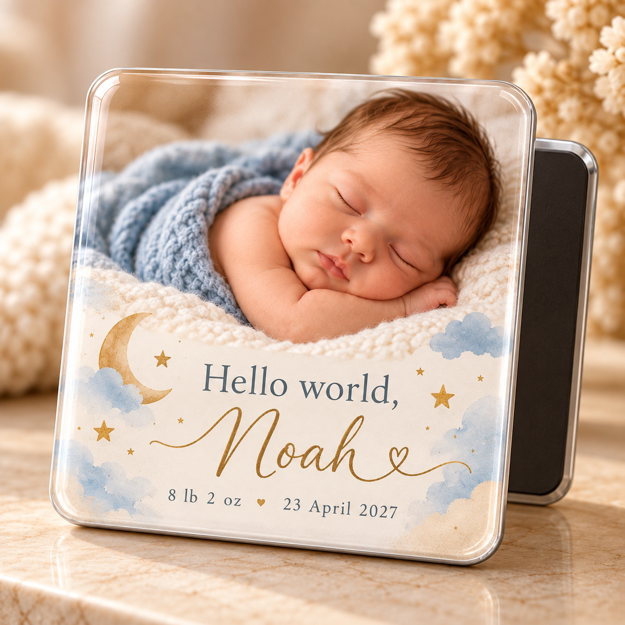 Personalized Baby Announcement Magnet — Photo 4