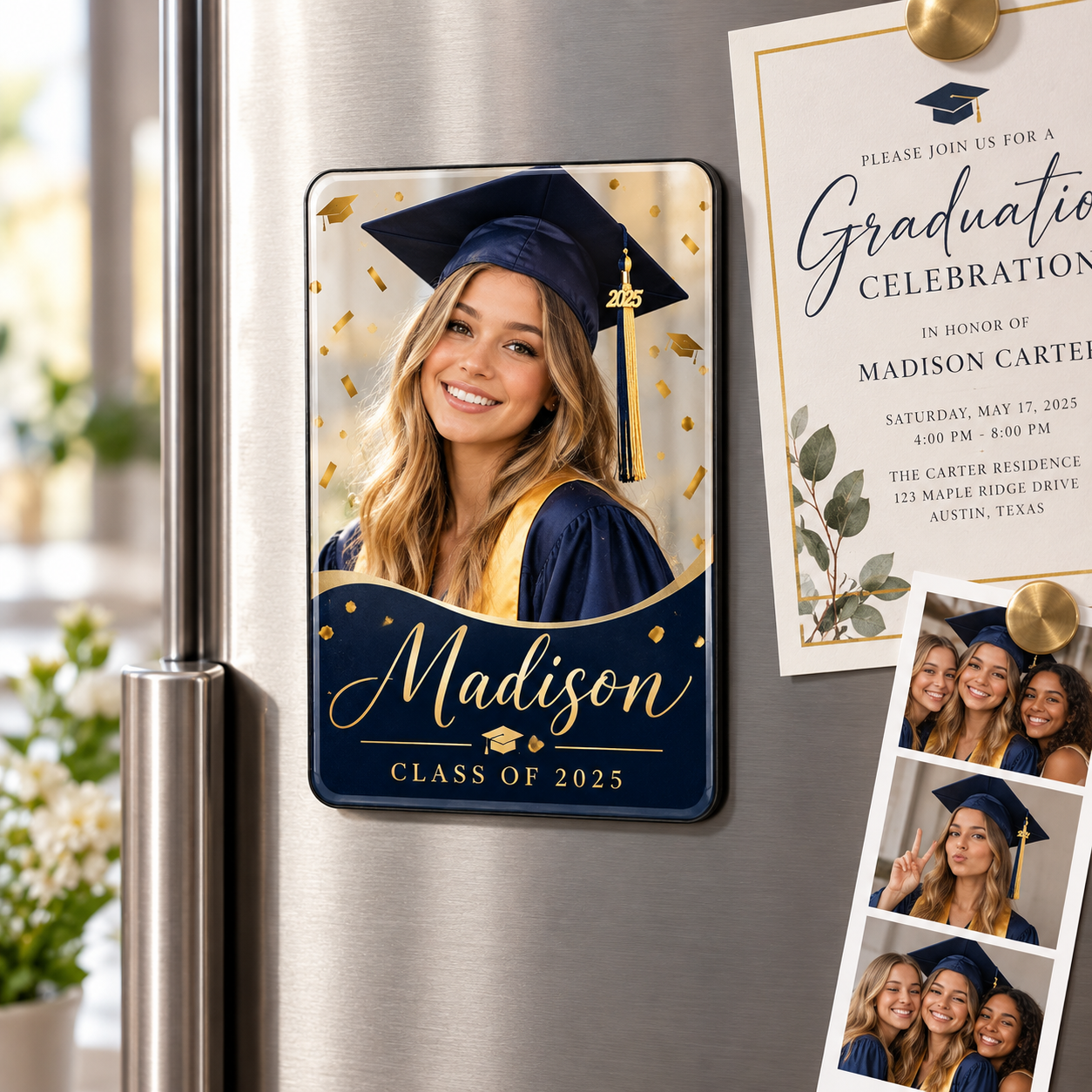 Personalized Graduation Photo Magnet — Photo 3