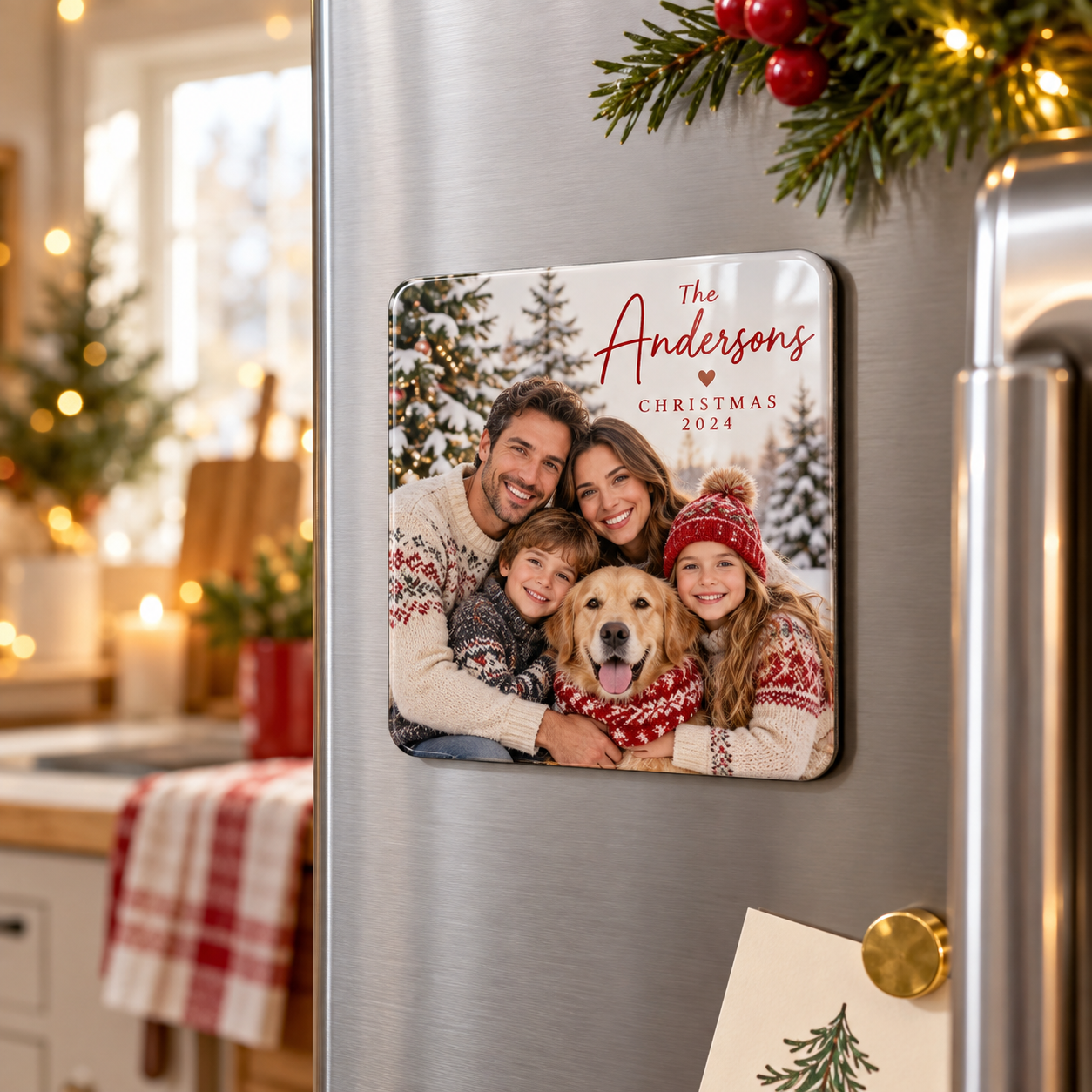 Personalized Christmas Photo Magnet — Photo 3