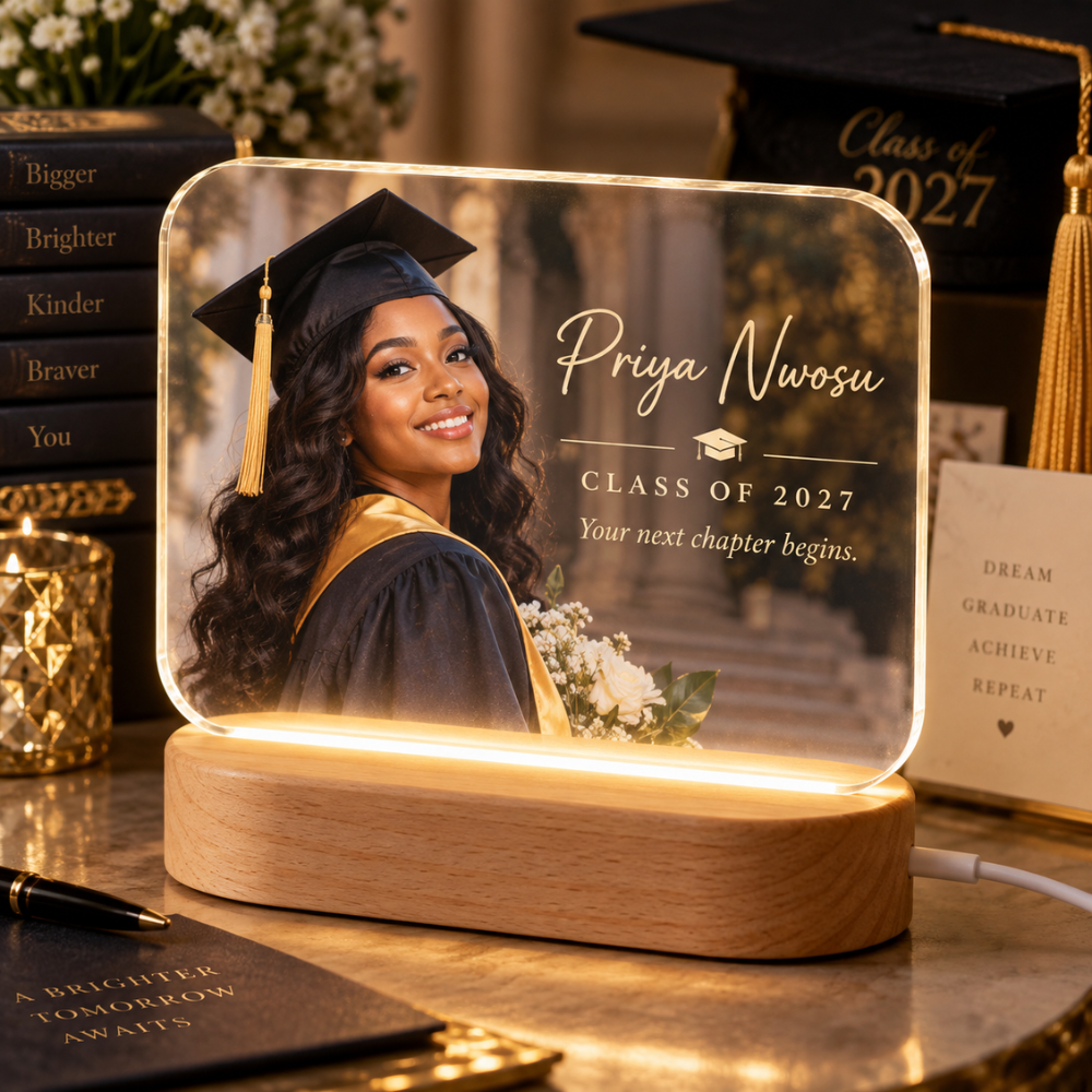 Personalized Graduation Class of 2027 LED Lamp — Photo 5