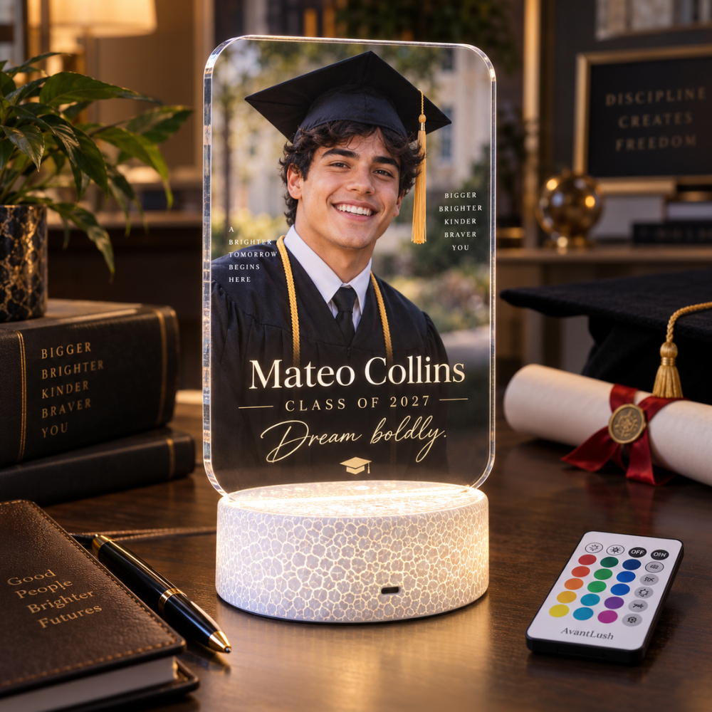 Personalized Graduation Class of 2027 LED Lamp — Photo 3
