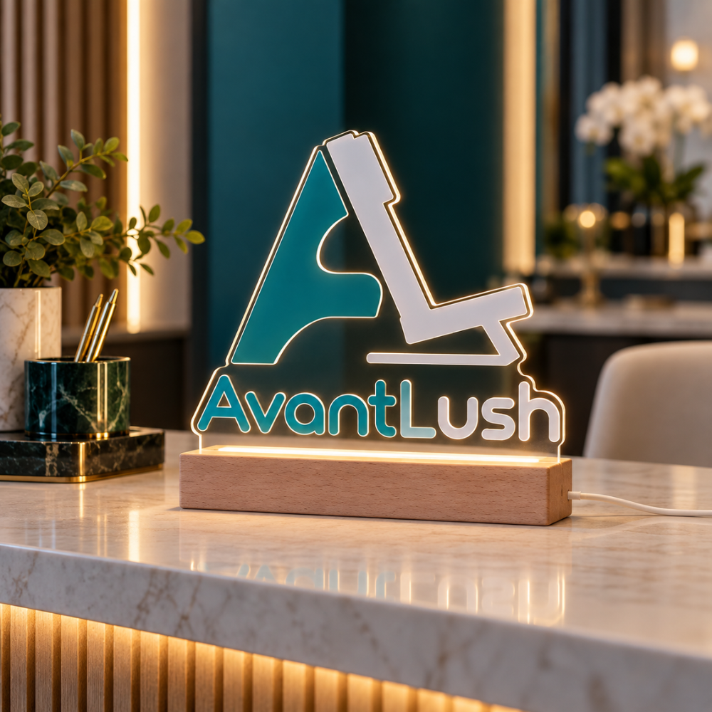 Custom Business Logo Acrylic LED Lamp — Photo 1