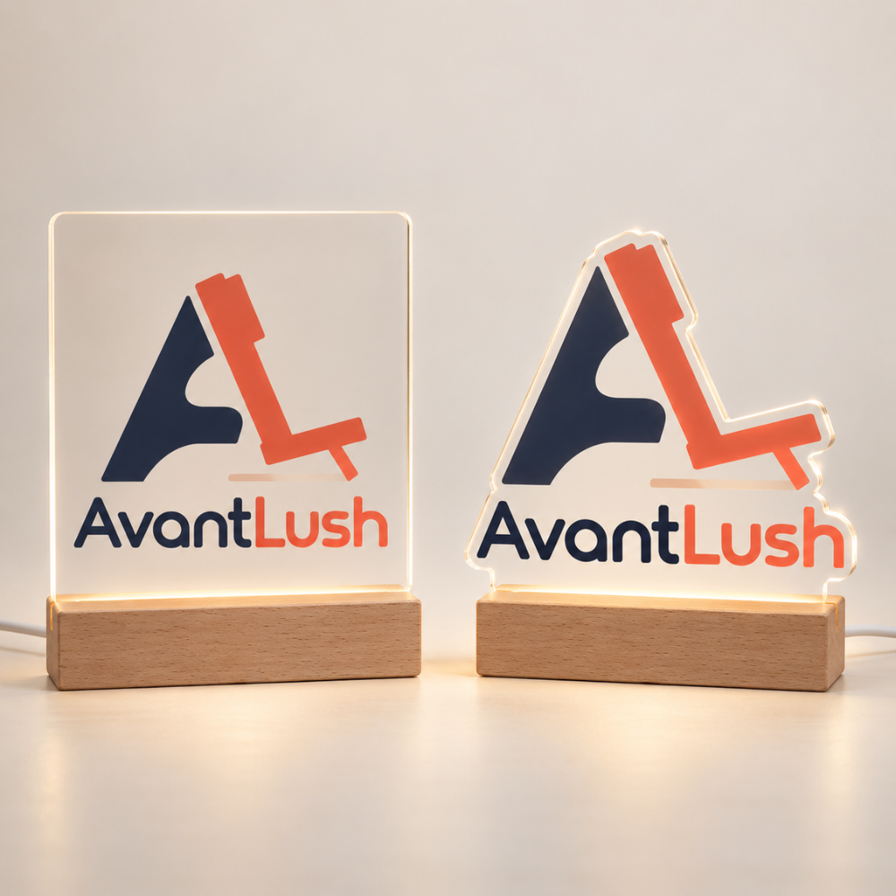 Custom Business Logo Acrylic LED Lamp — Photo 3
