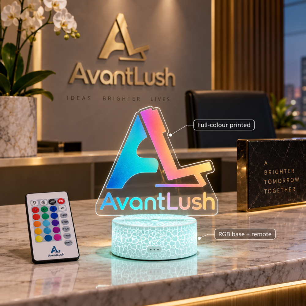 Custom Business Logo Acrylic LED Lamp — Photo 10