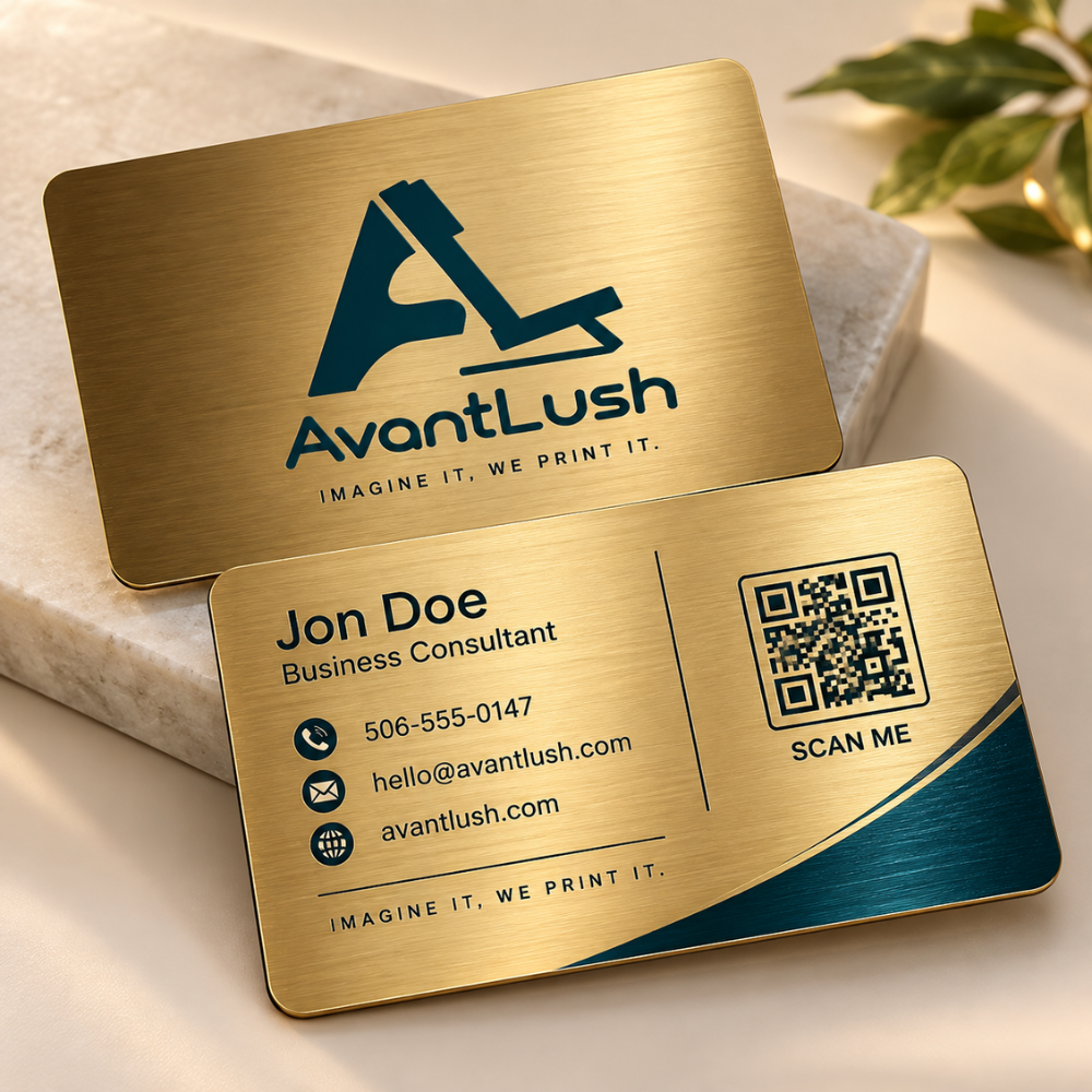 Gold Brushed Metallic Business Cards — Photo 7