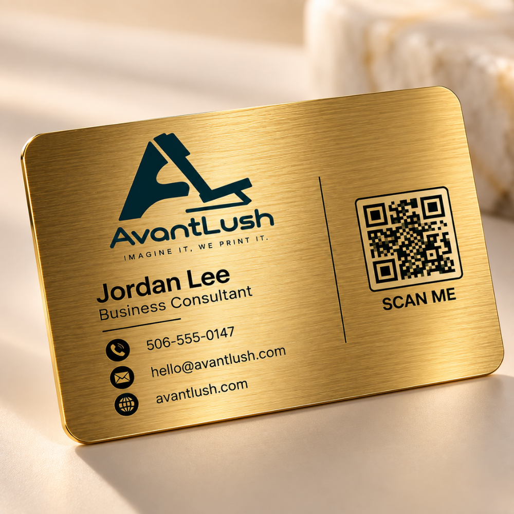 Gold Brushed Metallic Business Cards — Photo 5