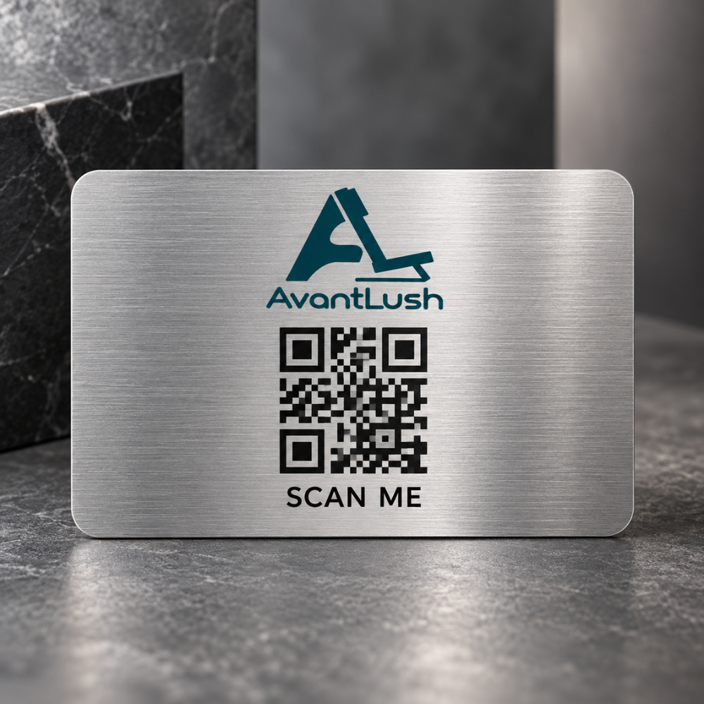 Silver Brushed Metallic Business Cards — Photo 3