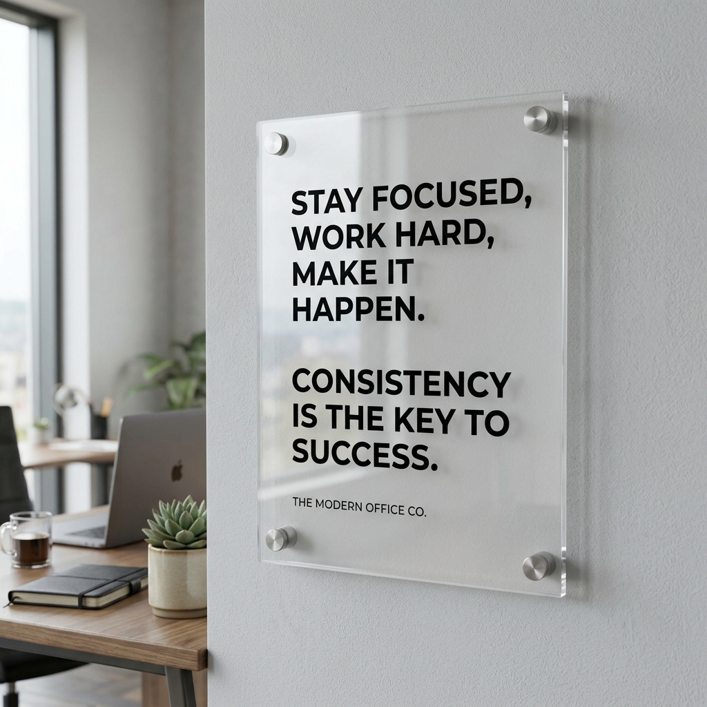 Office Quote Acrylic Wall Display — Photo 5