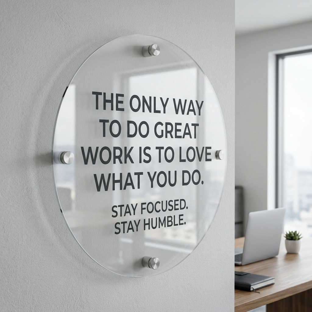 Office Quote Acrylic Wall Display — Photo 7