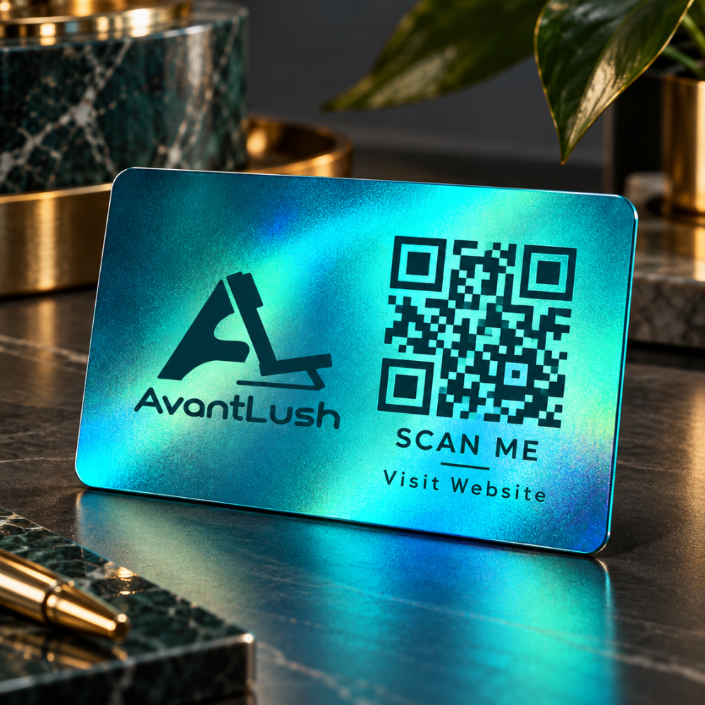 Teal Holographic Business Cards — Photo 4