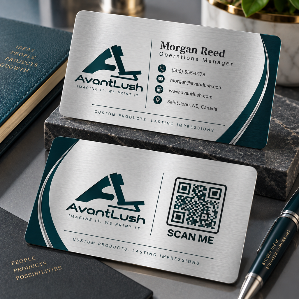 Silver Executive Premium QR Code Business Cards — Photo 2
