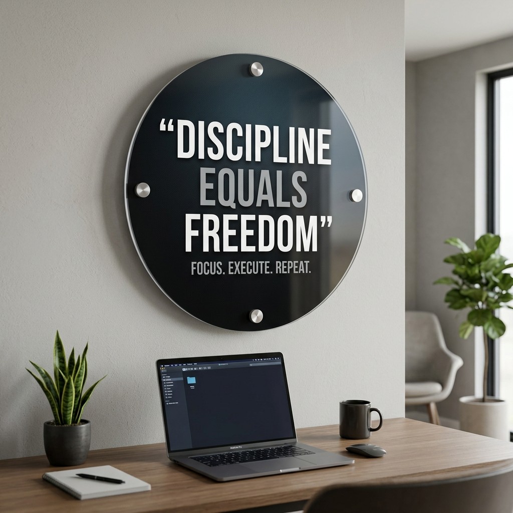 Plan, Focus, Finish Acrylic Office Wall Art — Photo 1