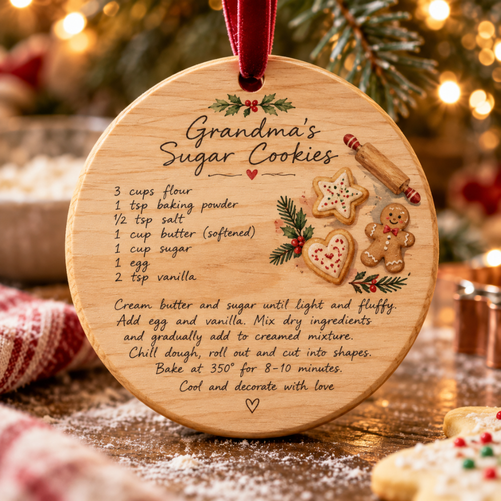 Personalized Handwritten Recipe Ornament — Photo 4