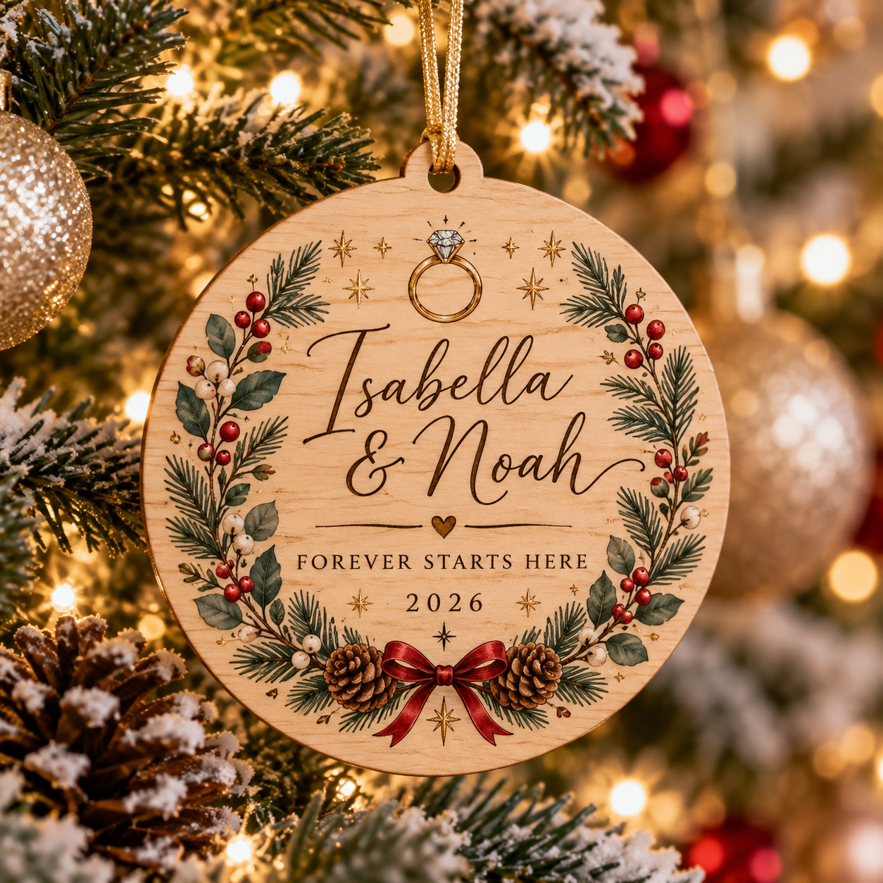 Personalized Engagement Ornament — Photo 2