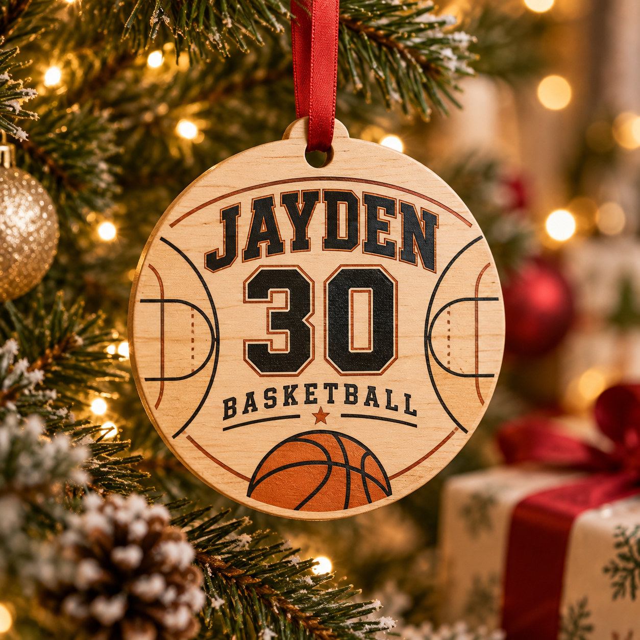 Personalized Basketball Sports Team Ornament — Photo 3