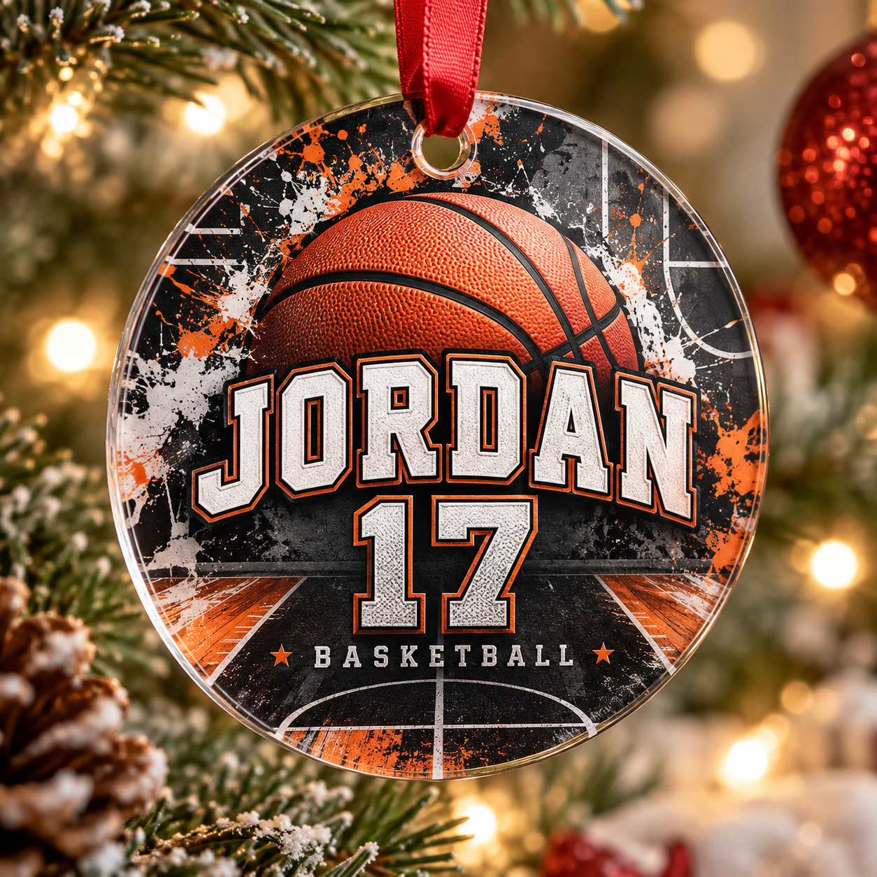 Personalized Basketball Sports Team Ornament — Photo 5