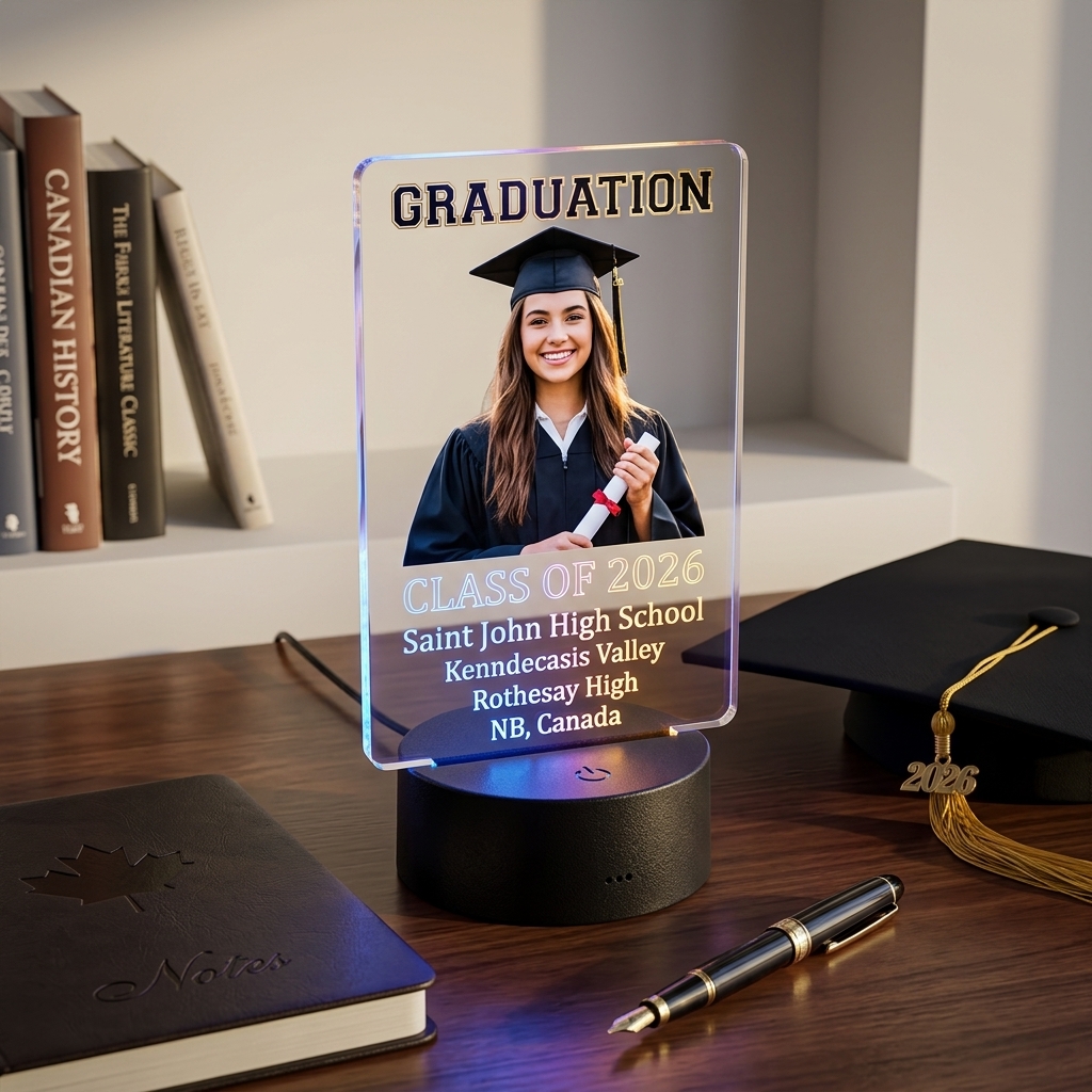 Personalized Graduation Photo & Message LED Lamp — Photo 2