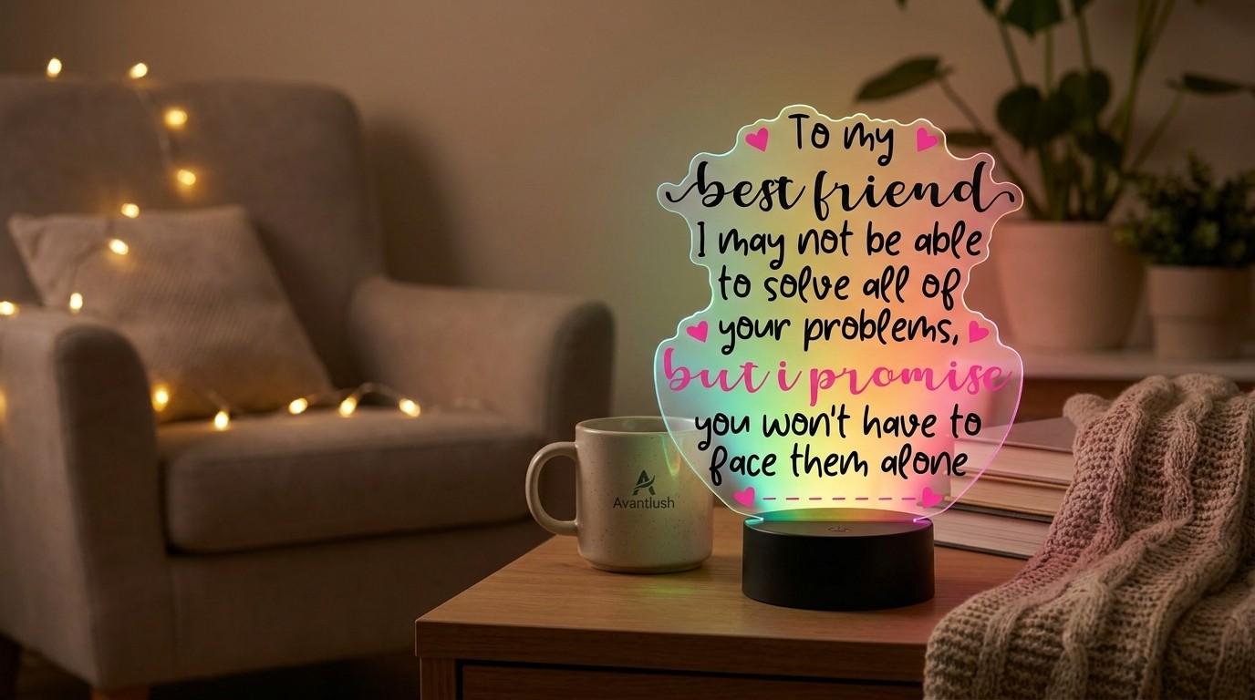 Best Friend Personalized LED Acrylic Lamp Canada – Custom Friendship Gift — Photo 6