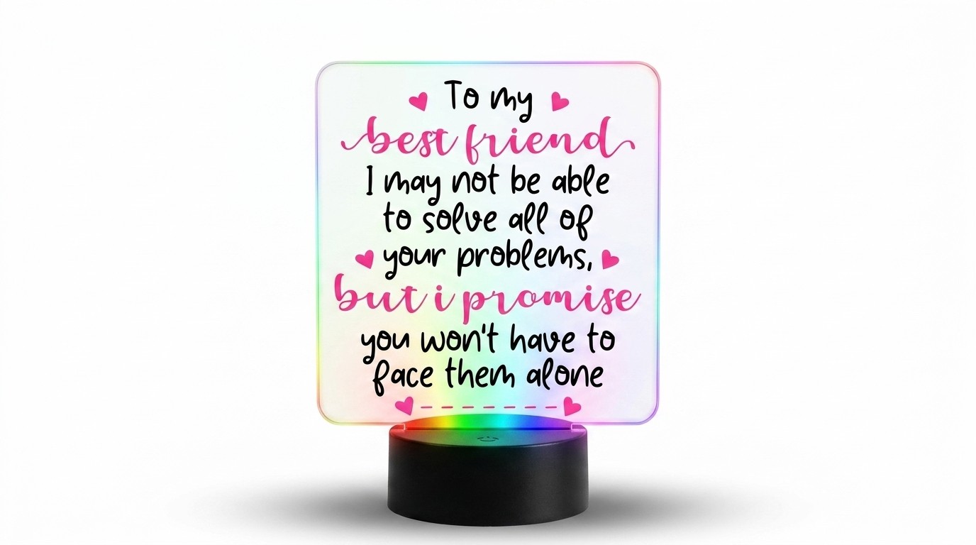 Best Friend Personalized LED Acrylic Lamp Canada – Custom Friendship Gift — Photo 3
