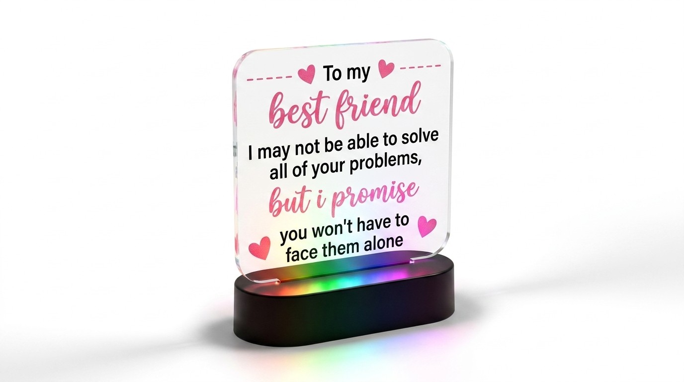 Best Friend Personalized LED Acrylic Lamp Canada – Custom Friendship Gift — Photo 4