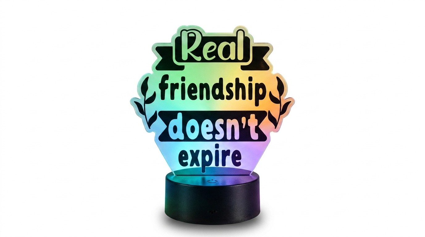 Real Friendship LED Acrylic Lamp Canada – Personalized Best Friend Gift — Photo 4