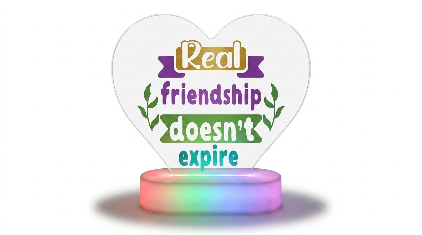 Real Friendship LED Acrylic Lamp Canada – Personalized Best Friend Gift — Photo 2