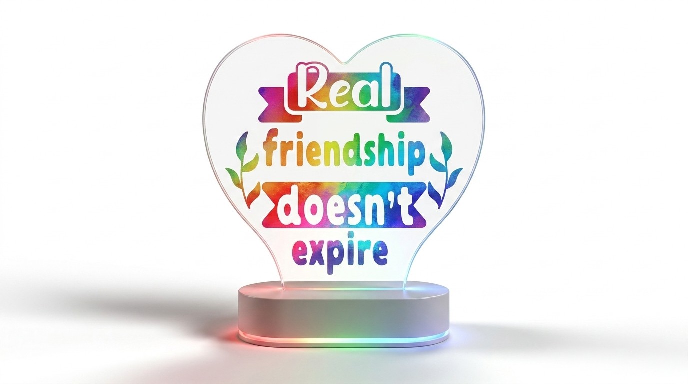 Real Friendship LED Acrylic Lamp Canada – Personalized Best Friend Gift — Photo 1