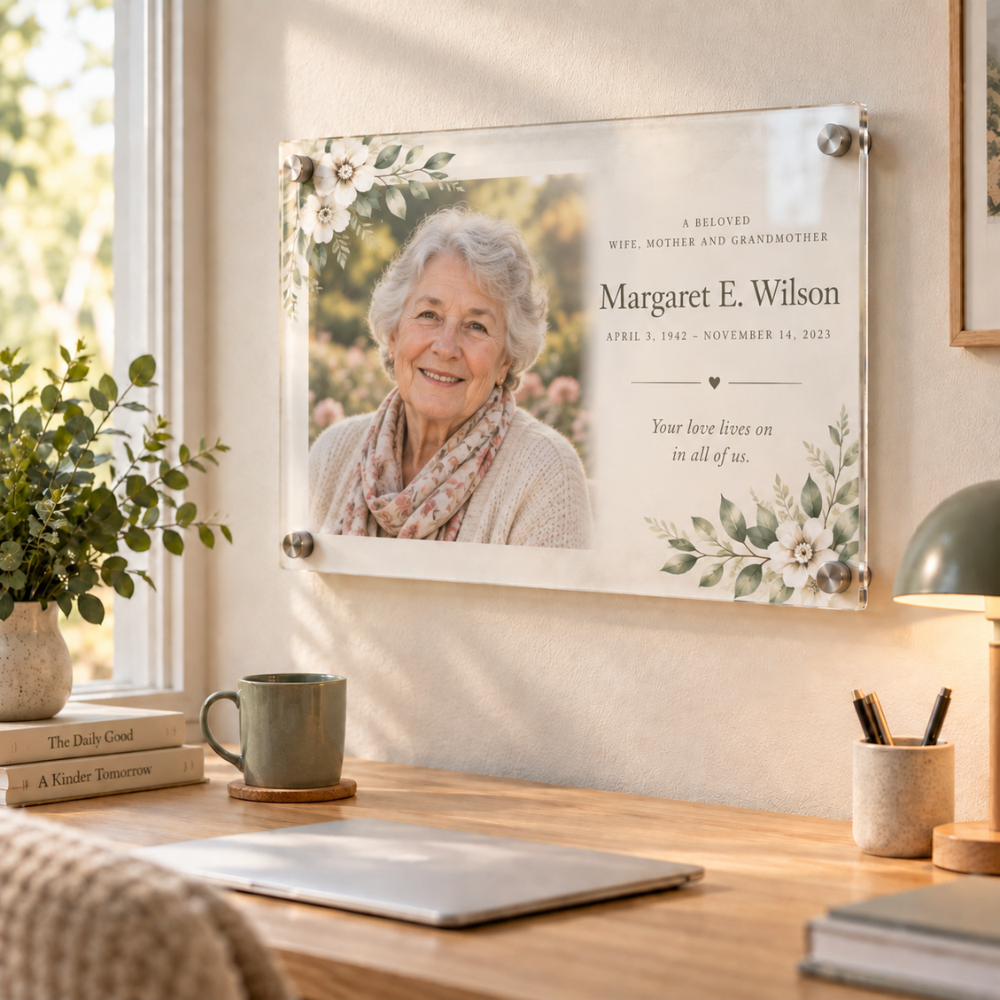Personalized Memorial Acrylic Photo Plaque — Photo 2