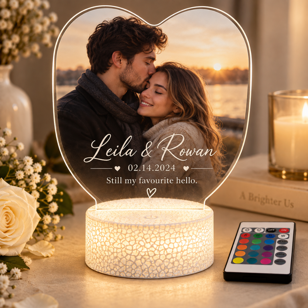 Personalized Couple & Anniversary LED Lamp — Photo 2