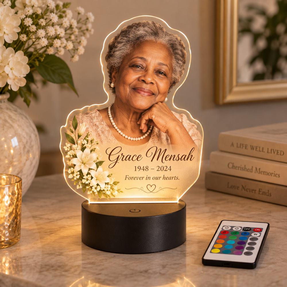 Personalized Memorial Photo LED Lamp — Photo 1
